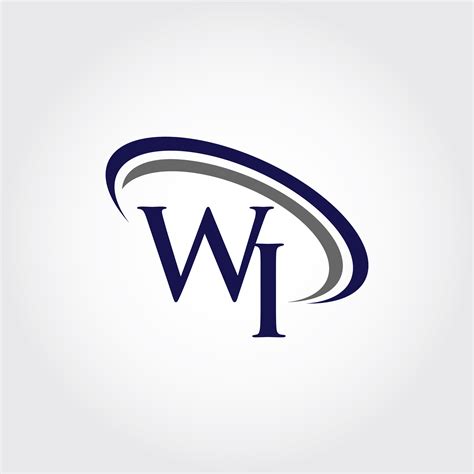 monogram wi logo design  vectorseller thehungryjpeg