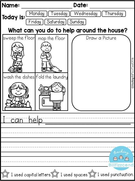 daily writing prompts kindergarten writing kindergarten writing