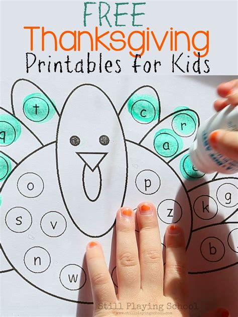 thanksgiving printables  activities  kids  playing school