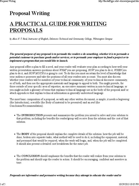 proposal writingpdf abstract summary technical communication