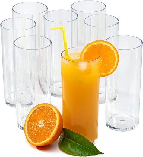 Juice Water Plastic Reusable Glasses Polycarbonate Glass Like Plastic