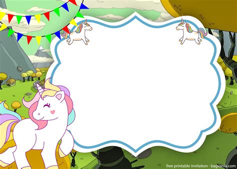 unicorn invitation template