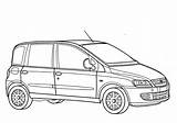 Fiat Coloring Pages Multipla 500 Cars Drawing Kids sketch template