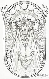 Pagan Wiccan Yoni Wicca Disegni Dibujos Nata Artblog Norse Lineart Fairy Hamlet Obscura Uterus Natasailincic Hercules Adultos Sketch Linearts Bos sketch template