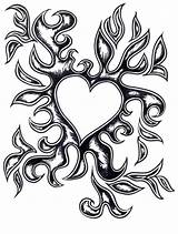 Heart Fire Drawings Hearts Flames Drawing Clip Cliparts Clipart Flame Coloring Pages Badass Library Aleksandramir Info Outline Tattoo Adult Clipartbest sketch template