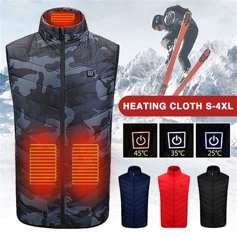 cvlife cvlife electric thermal usb padded coat battery heated hoodie