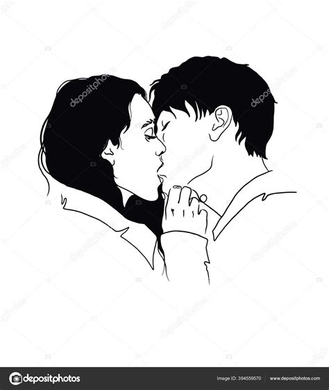 drawing illustration  ink   drawing kiss drawing couple
