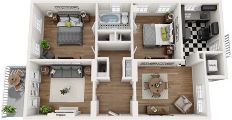bed  bath apartment floor plan floorplansclick