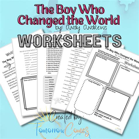 boy  changed  world  andy andrews book study worksheets