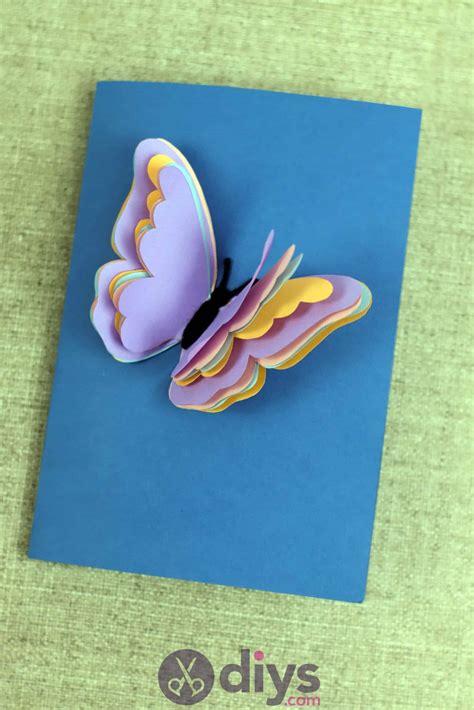 diy  paper butterfly card