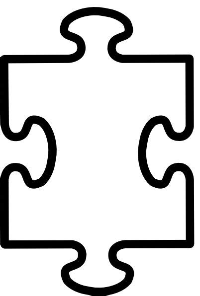 printable puzzle piece template clipart