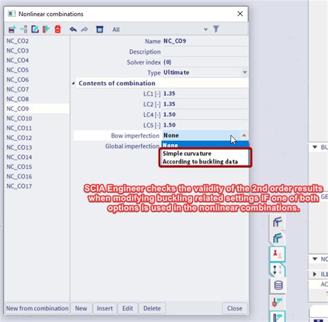 buckling settings that invalidate 2nd order results