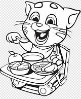 Talking Angela Coloring Pages Tom Printable Cat Drawing sketch template