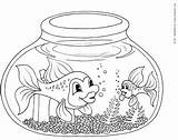 Fish Pages Color Coloring Bowl Fishbowl Printable Clipart Tank Beautiful Cute Print Kids Kinderart Supplies Educative Coloringhome Pdf Size Library sketch template