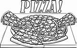 Coloring Pizza Box Wecoloringpage Pages sketch template