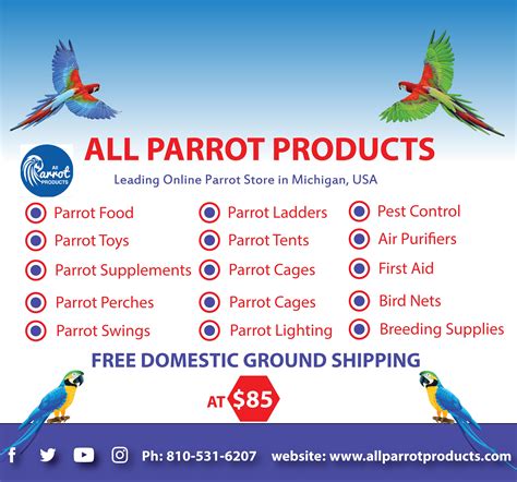 parrot products leading  parrot store  michigan usa bird supplies parrot