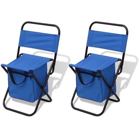 campingstoelen  stuks xx cm blauw campingstoel op het strand blauw