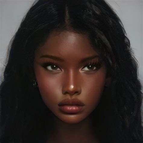 digital portrait art digital art girl black women art beautiful dark