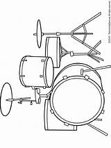 Drum Coloring Kit Colouring Lightupyourbrain sketch template