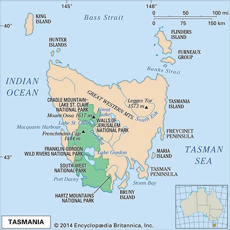 tasmania history capital map climate facts britannica