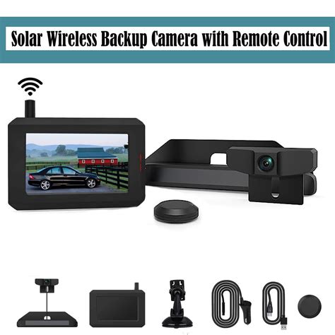 boscam solar powered wireless backup camera digital rear view camera  remote control