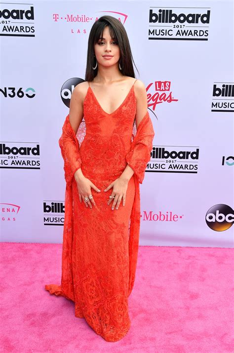 Billboard Music Awards 2017 Camila Cabello Wears Orange Dress Teen Vogue