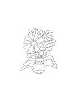 Daisy Coloring Pot Flower sketch template