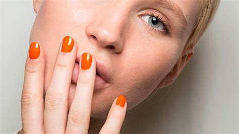 orange nail polish trend  spring  allure