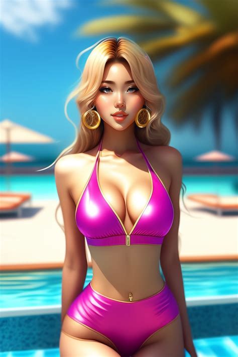 Lexica Anime Girls In Bikinis At The Pool