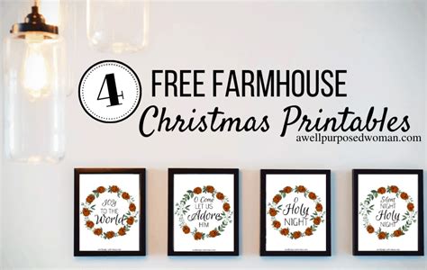 farmhouse christmas printables   purposed woman