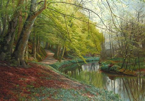 realistic landscape oil paintings  peder monsted painting art painting art