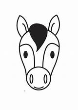 Horse Coloring Head Large sketch template