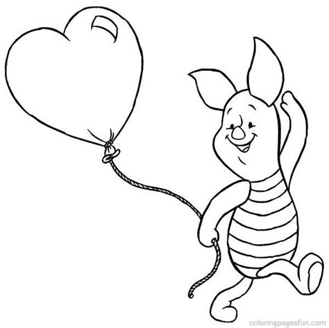winnie  pooh valentine coloring pages