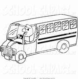 Bus Clipart Clip Coloring Driver School Illustration Outline Vw Bald Eagle Volkswagen Vector Toons4biz Pages Getcolorings Color Hawk Getdrawings sketch template