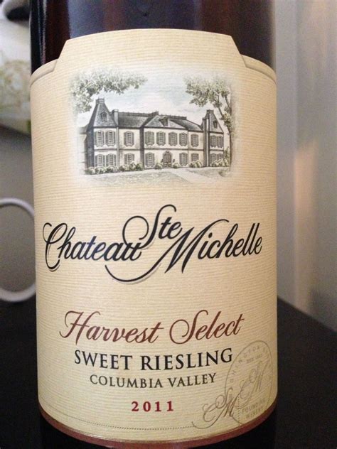 sweet riesling from chateau ste michelle in columbia valley