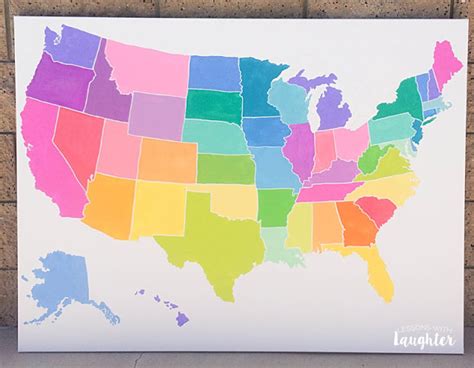 colorful united states map tutorial lessons  laughter