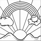 Sunrise Coloring Pages Getcolorings Color Pot Rainbow Printable sketch template