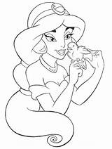 Coloring Jasmine Princess Pages sketch template
