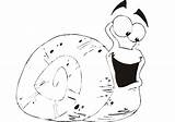 Animal Coloring Pages Snail Hamster Color Hammy sketch template
