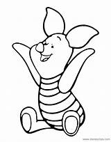 Piglet Coloring Pages Disneyclips Cheering sketch template