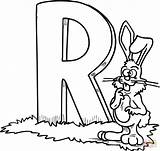 Coloring Pages Rabbit Letter Alphabet Preschool Worksheets Printable Drawing Dot sketch template