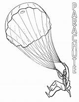 Parachute Coloring Pages sketch template