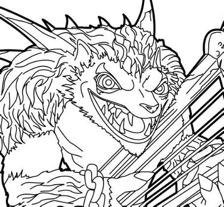skylanders wolfgang pages coloring pages