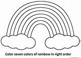 Colors Rainbows Freekidscoloringpage Gold Gcssi sketch template
