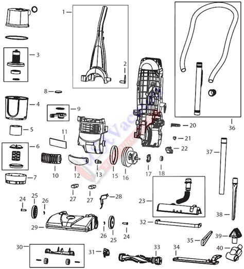shark navigator vacuum parts diagram