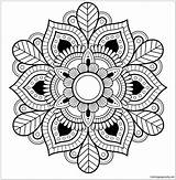 Pages Detailed Mandala Coloring Color Online sketch template