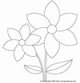 Flower Coloring Drawing Flowers Printable Pages Clip Rose Template Printablee Petal Via sketch template