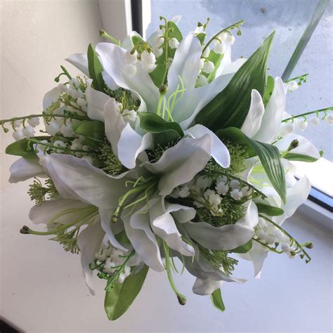 wedding bouquet  artificial lily flowers abigailrose