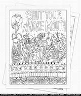 Snarky Shut Whore sketch template