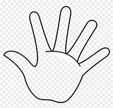 Hand Clipart Finger Outline Fingers Handprint Coloring Printable Template Clip Remember Pointing Rule Middle Transparent Clipground Webstockreview sketch template